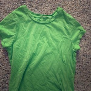 Plain green girls T-shirt